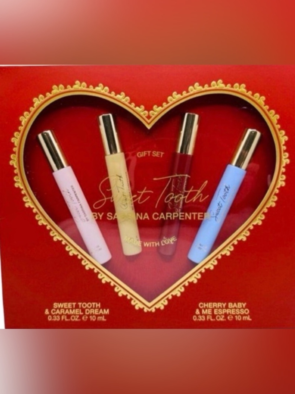 Sabrina Carpenter Mini Perfume Set 4 x 10ml New Sealed Travel Spray Collection